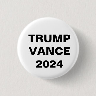 Bóton Redondo 2.54cm Donald Trump para o presidente JD Vance VP 2024