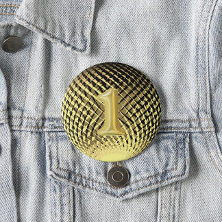 Bóton Redondo 2.54cm Dourada medalha, 1rua vencedora