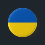 Bóton Redondo 2.54cm Drapeau Ukraine<br><div class="desc">Drapeau de l'Ukraine: Les couleurs sont associées au paysage ukrainien,  les bandes horizontales bleue et jaune symbolisent le ciel bleu sur les champs de blé.</div>