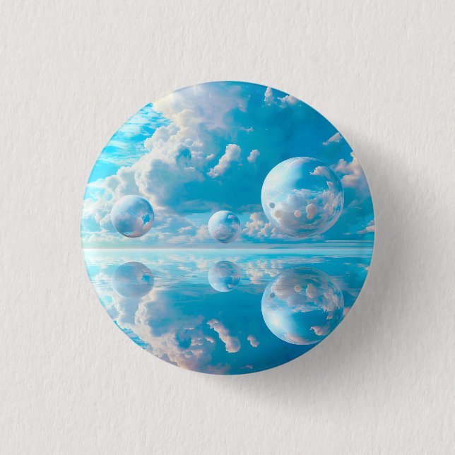 Bóton Redondo 2.54cm Dreamy Sky Surreal Nature Landscape (Frente)