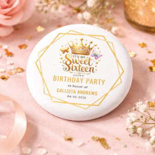 Bóton Redondo 2.54cm é meu doce dezesseis e dezesseis anos