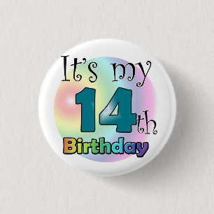 Bóton Redondo 2.54cm É o meu aniversário 14