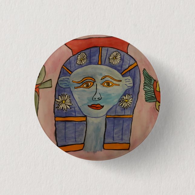 Bóton Redondo 2.54cm Egípcio antigo (Frente)