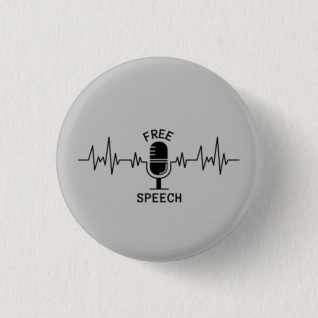Bóton Redondo 2.54cm EKG de voz livre (Frente)