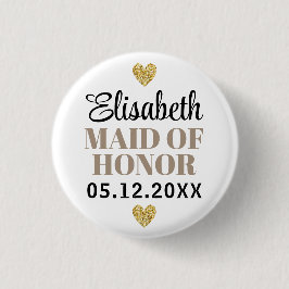 Bóton Redondo 2.54cm Élégant et Simple Pour Demoiselle D'Honneur