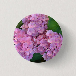 Bóton Redondo 2.54cm Elegante e Rústica Hortênsia Hydrangea macrophylla