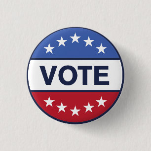 Bóton Redondo 2.54cm Eleição Patriótica Botão de Bandeira Americano