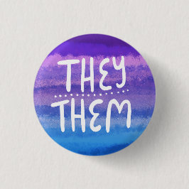 Bóton Redondo 2.54cm ELES/ELES Pronunciam Letra Manuscrita Colorida Aqu