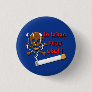 Bóton Redondo 2.54cm emblema contra tabaco