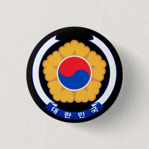 Bóton Redondo 2.54cm Emblema da República da Coreia