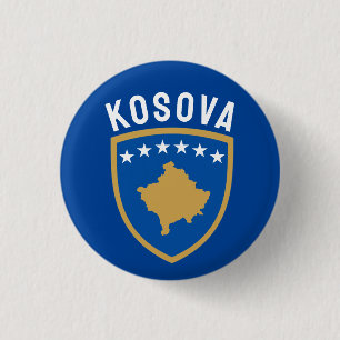 Bóton Redondo 2.54cm Emblema da República do Kosovo