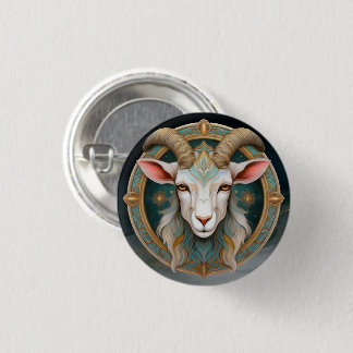 Bóton Redondo 2.54cm Emblema de Cabra Grimmloch RPG de Fantasia