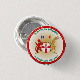 Bóton Redondo 2.54cm Emblema do Patrimônio da Irlanda do Norte