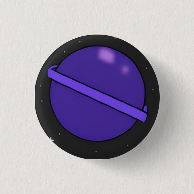 Bóton Redondo 2.54cm Emblema do Planeta Roxo (Frente)