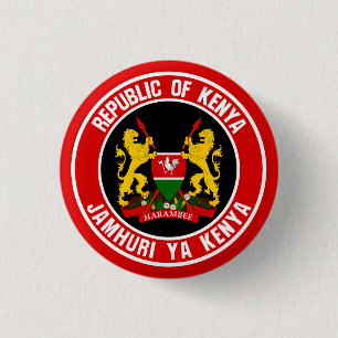Bóton Redondo 2.54cm Emblema redondo de Kenya