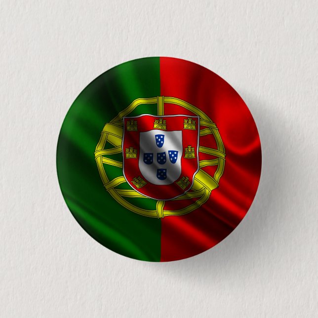 Bóton Redondo 2.54cm emblema redondo Portugal (Frente)