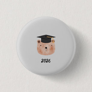 Bóton Redondo 2.54cm Enfeite de Graduação de Urso Fofo   Turma Personal