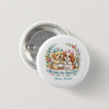 Enfermeira Cachorrinho Fofo Pawsitive Aquarela Per