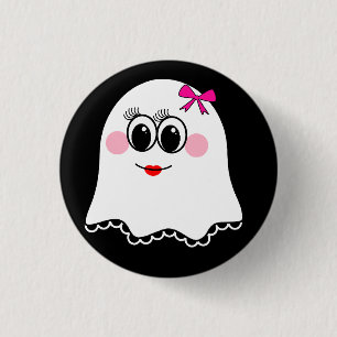 Bóton Redondo 2.54cm Engraçado Fantasma emoji!