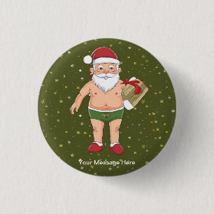 Bóton Redondo 2.54cm Engraçado Papais noeis Sujos de Natal Cups