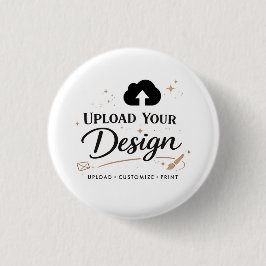 Bóton Redondo 2.54cm Envie Seu Logotipo de Design Personalizado