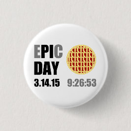 Bóton Redondo 2.54cm Epic Pi Day - E"PI"C DAY