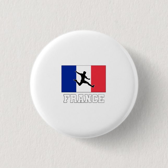 Bóton Redondo 2.54cm Equipe Nacional de Futebol da França (Frente)