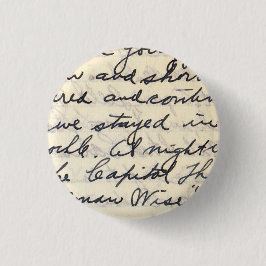 Bóton Redondo 2.54cm Escrito à Mão Com Amor
