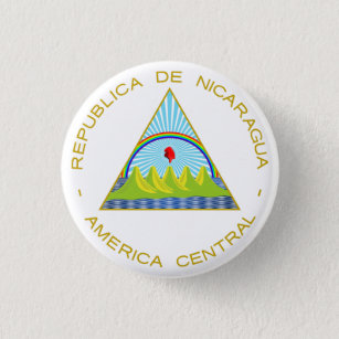 Bóton Redondo 2.54cm Escudo da Nicarágua