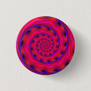 Bóton Redondo 2.54cm Espiral violeta e azul vermelha