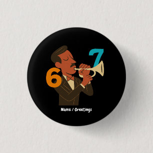 Bóton Redondo 2.54cm Espírito de Jazz Retrô 67 – Festival Moderno de Me