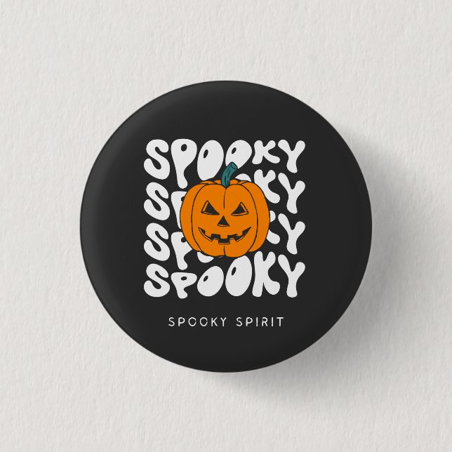 Bóton Redondo 2.54cm Espírito Spooky (Frente)