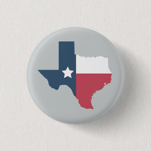 Bóton Redondo 2.54cm Estado de Texas - Pin da bandeira