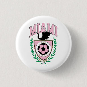 Bóton Redondo 2.54cm Estilo de Variação de Futebol de Miami