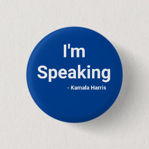 Bóton Redondo 2.54cm Estou falando - Kamala Harris