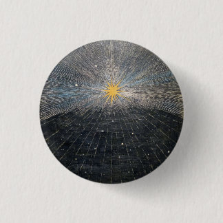 Bóton Redondo 2.54cm Estrela Amarela Abstrata Explosão Mística Celestia