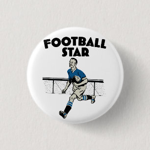 Bóton Redondo 2.54cm Estrela de futebol