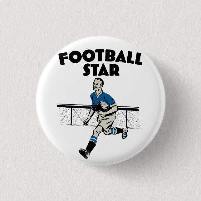 Bóton Redondo 2.54cm Estrela do Futebol (Frente)