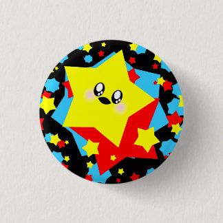 BÓTON REDONDO 2.54CM ESTRELAS KAWAII EXPLOSÃO CÓSMICA