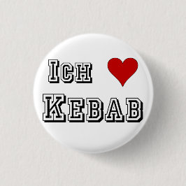 Bóton Redondo 2.54cm Eu adoro kebab alemão