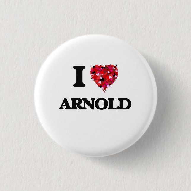 Bóton Redondo 2.54cm Eu amo Arnold (Frente)
