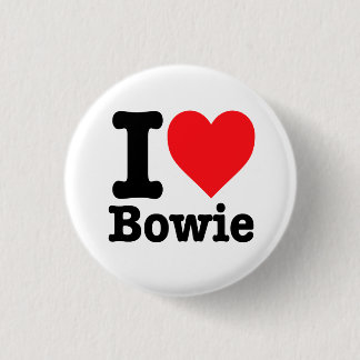 Bóton Redondo 2.54cm "Eu amo Bowie"
