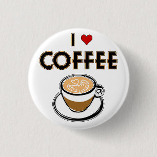 Bóton Redondo 2.54cm Eu Amo Café
