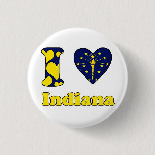 Bóton Redondo 2.54cm Eu amo Indiana