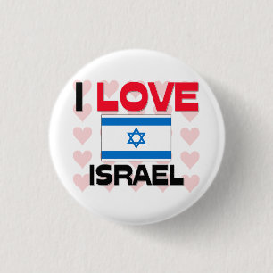 Bóton Redondo 2.54cm Eu amo Israel