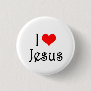 Bóton Redondo 2.54cm Eu amo Jesus