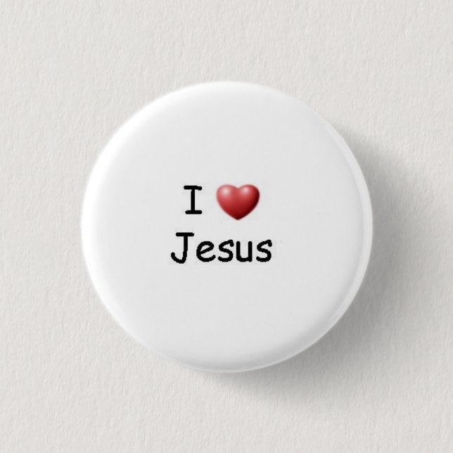 Bóton Redondo 2.54cm Eu amo Jesus (Frente)