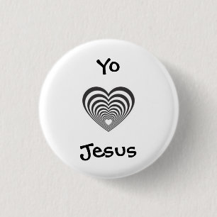Bóton Redondo 2.54cm Eu amo Jesus no espanhol