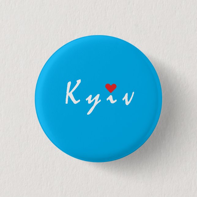 Bóton Redondo 2.54cm Eu amo Kiev (Frente)