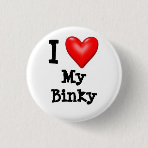Bóton Redondo 2.54cm Eu amo meu Binky